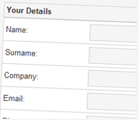 Customise your enquiry form on your website.