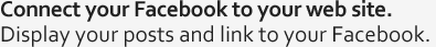 Connect Facebook to your web site.