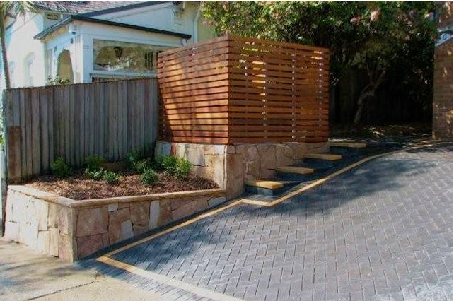 Retaining wall - landscape construction Sydney