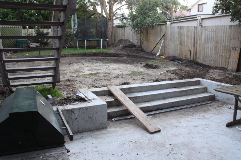 Garden Staircase that doubles as a retaining wall