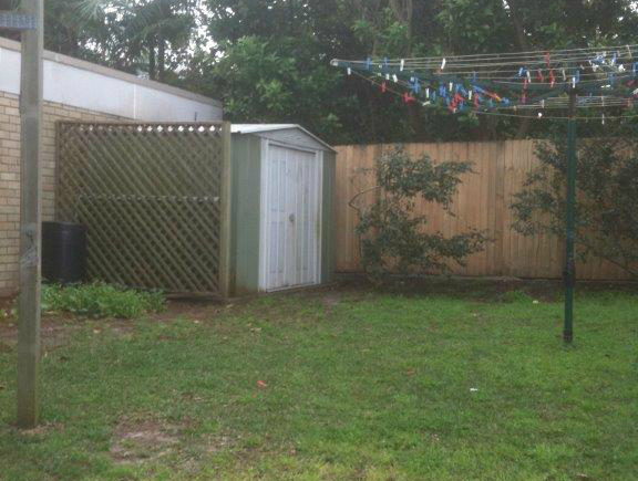 Sydney Hills Hoist  and badly hidden shed