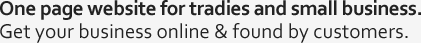 One page basic website setup for tradies.