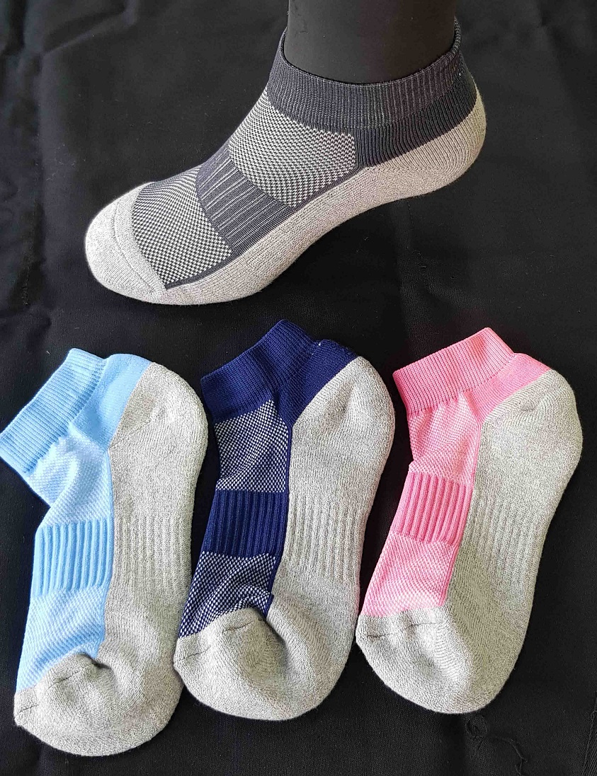 Footlets / Socks, Ladie.. LADIES TECHNICAL SOCK. TWO TONE DESIGN