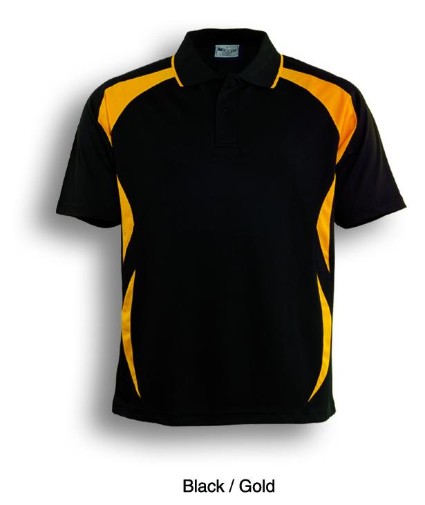 black and gold polo shirt