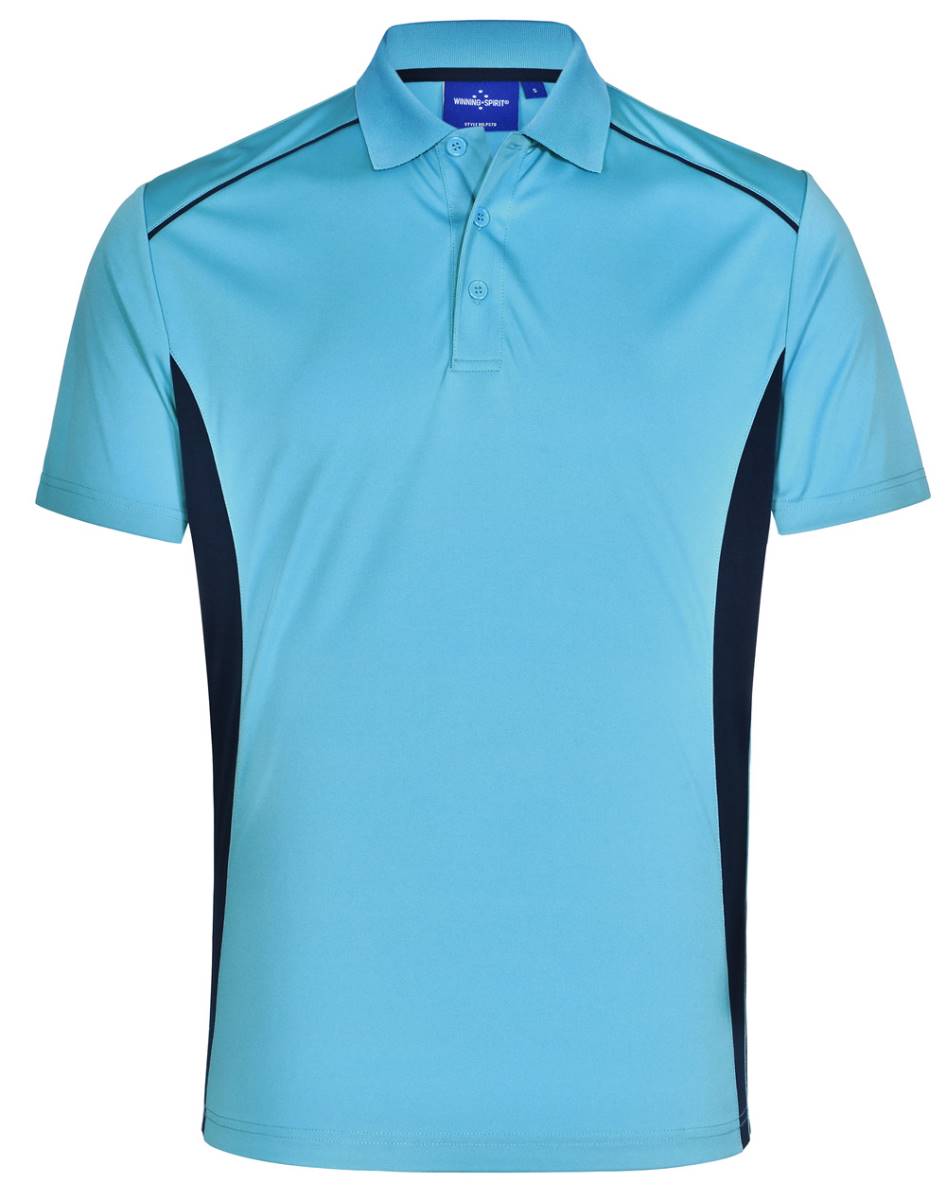Aqua Blue / Navy PS79 Pursuit Cool Dry Polo shirt
