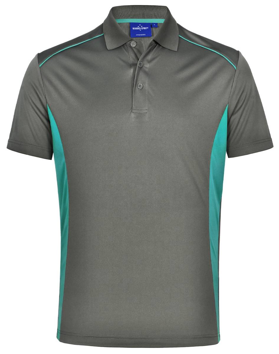Ash / Teal PS79 Pursuit Cool Dry Polo shirt