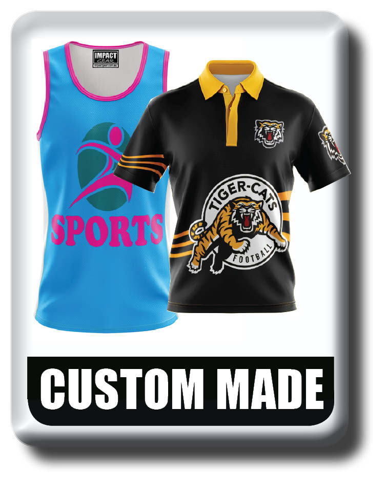 Custom Made sublimated Polo Shirts, Singlets, T-shirts Quick Dry, Cool Dry