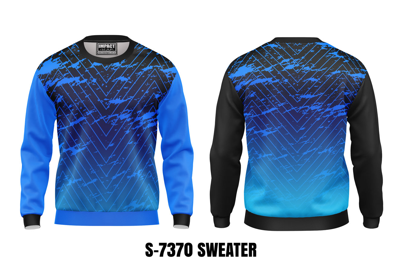 S 28 Blue Black cUSTOM MADE , Sublimated Sloppy Joe, Sweater
