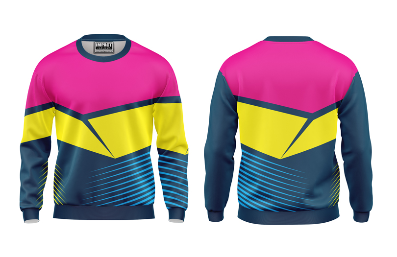 Sloppy Joe Sweater Pink Yellow Navy Custom made Sublimated