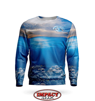 3D Ocean Design Sublimated Sweat Shirt