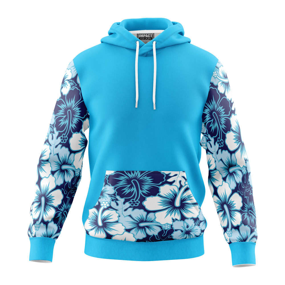 Hawaaian Flower Sublimated Pullover Hoodie