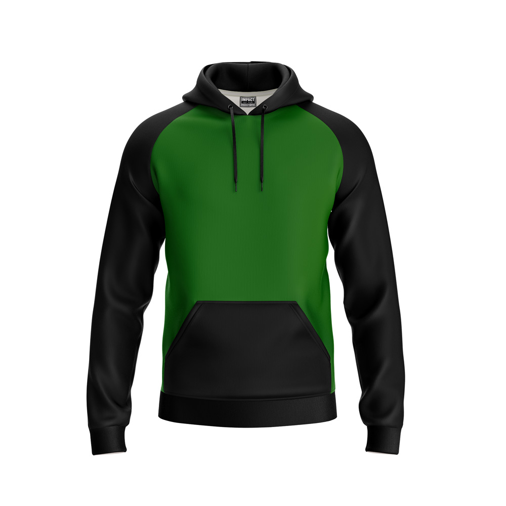 Shelly Raglan Sleeve Pullover Hoodie Green / Black