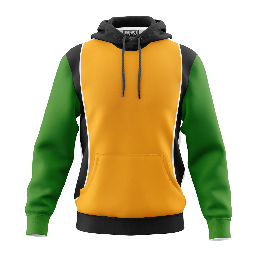 Gold Green Black Pullover Hoodie