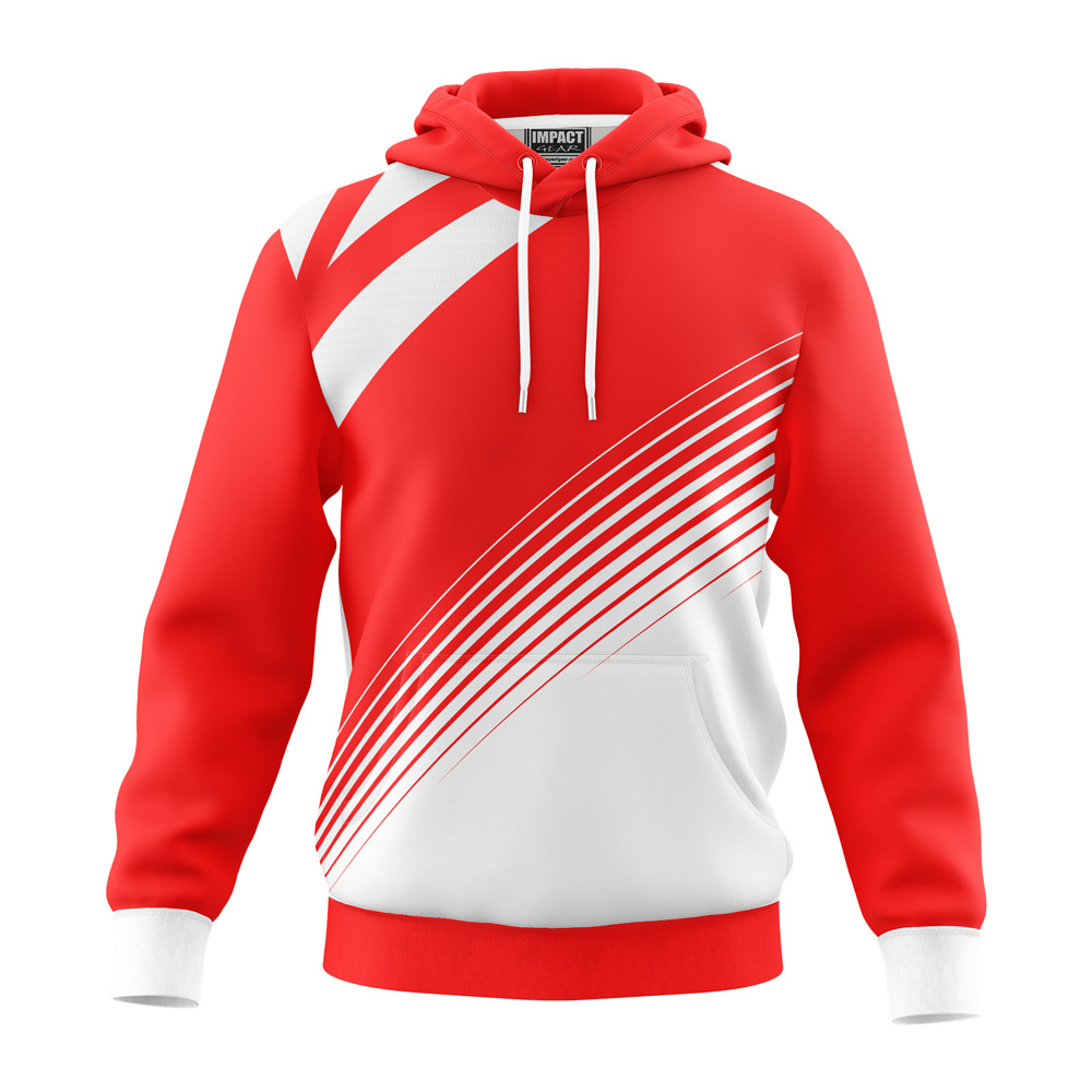 James Red White Sublimated Hoodie