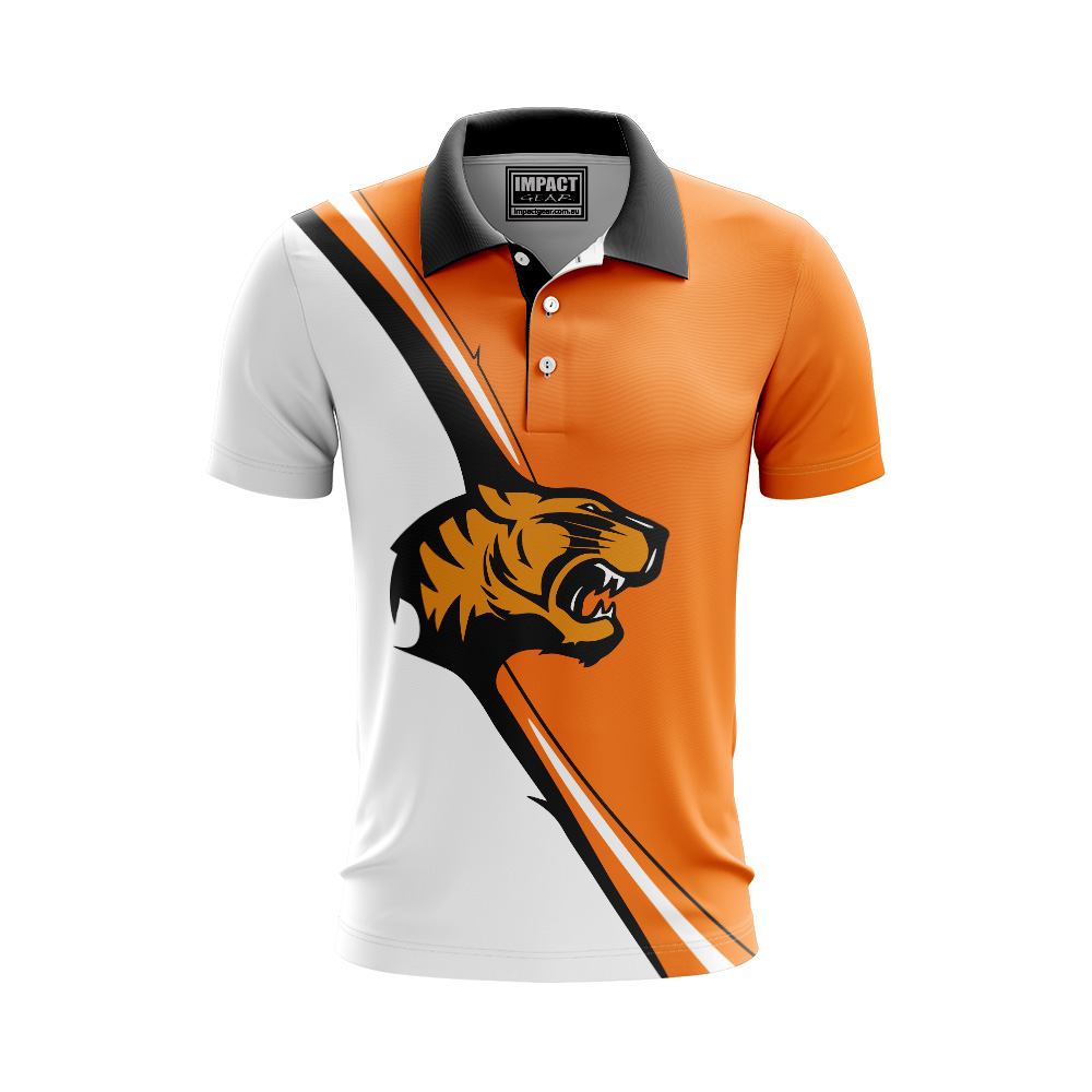 Sublimated Polo Shirt V2 Tigers , Cool Dry , Custom made