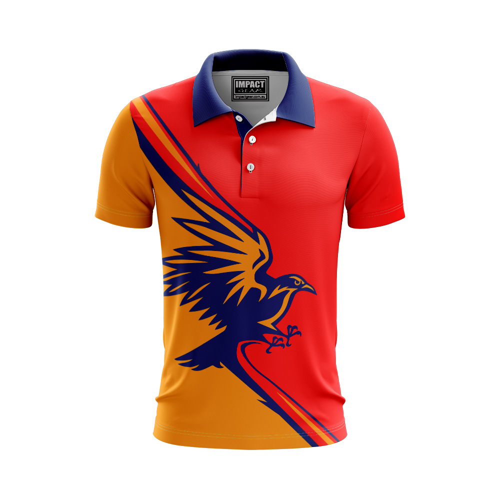 Crows Sublimated Purple White Polo shirt custom made