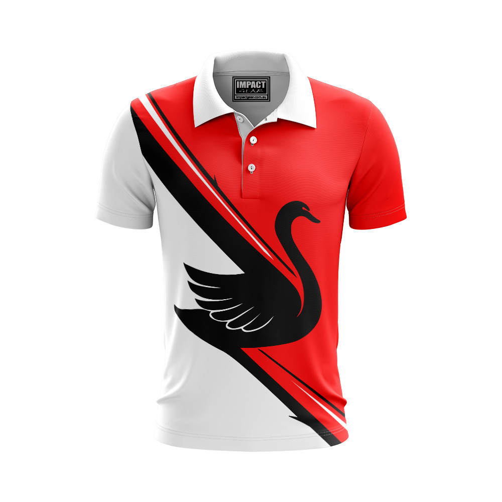 Australian Swans Sublimated custom made Polo shirt all over print