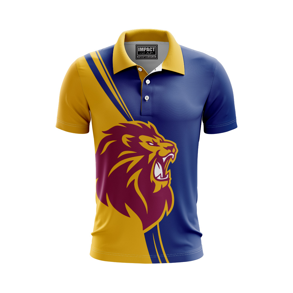 lions sublimated design polo shirt