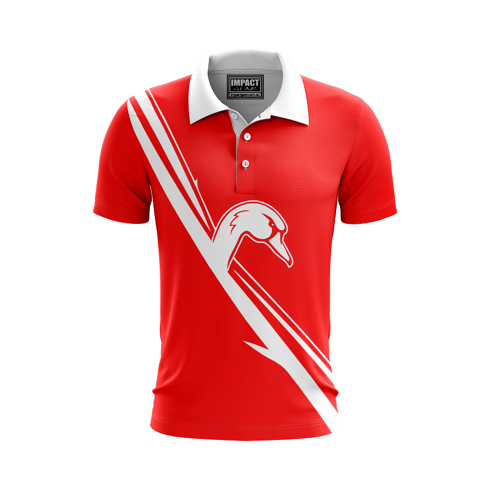 Custom made Sublimated Polo Shirt, SWANS Club shirt, 