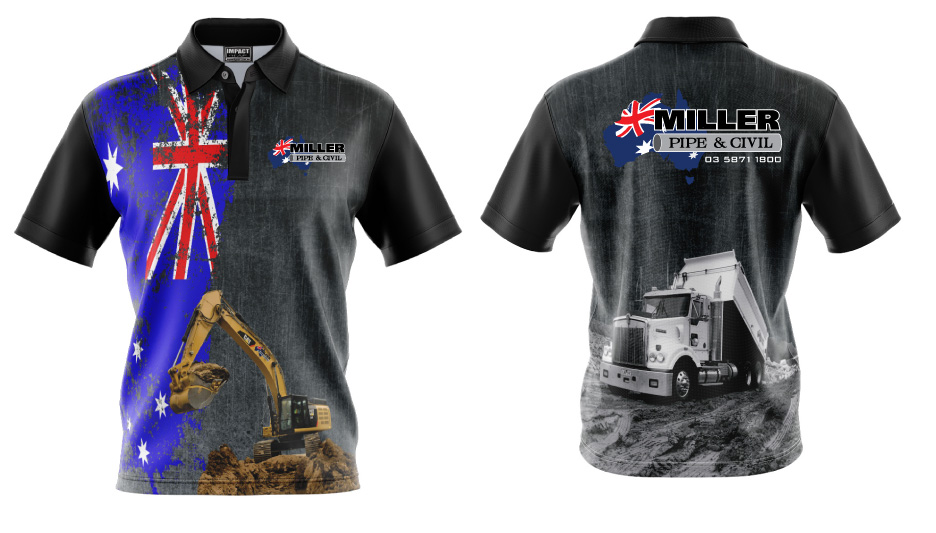 custom design sublimated polo shirt