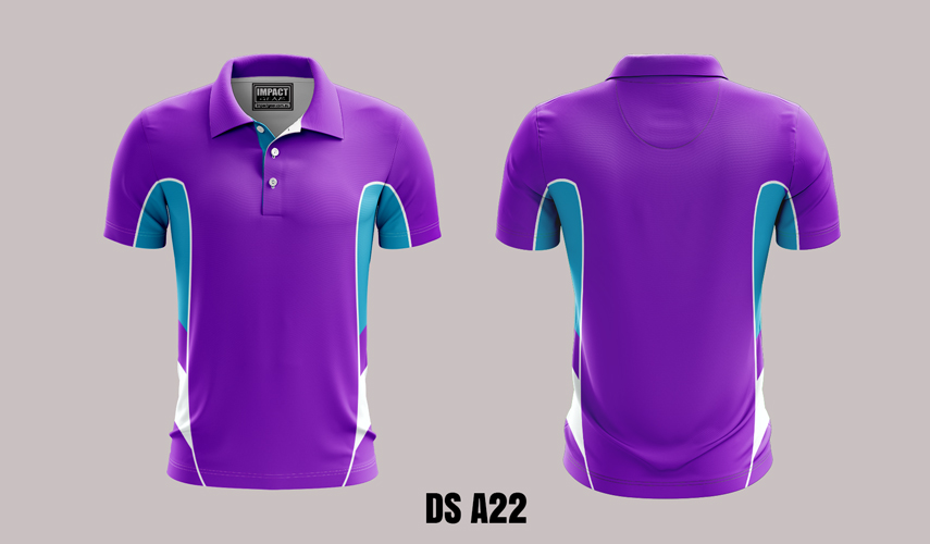 Purple Aqua Design Sublimated Polo shirt, Australia Custom made