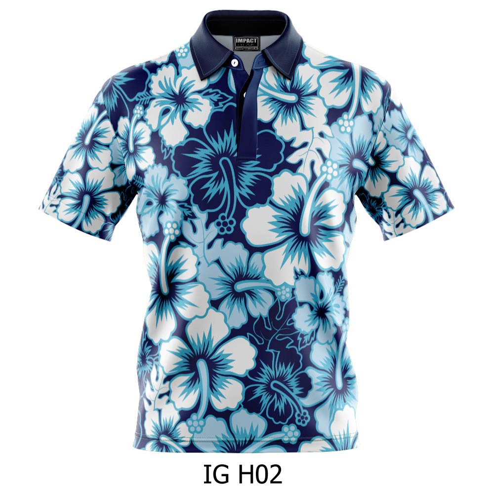 Hawaiian Hibs Design Polo shirt Custom made, Aust Design