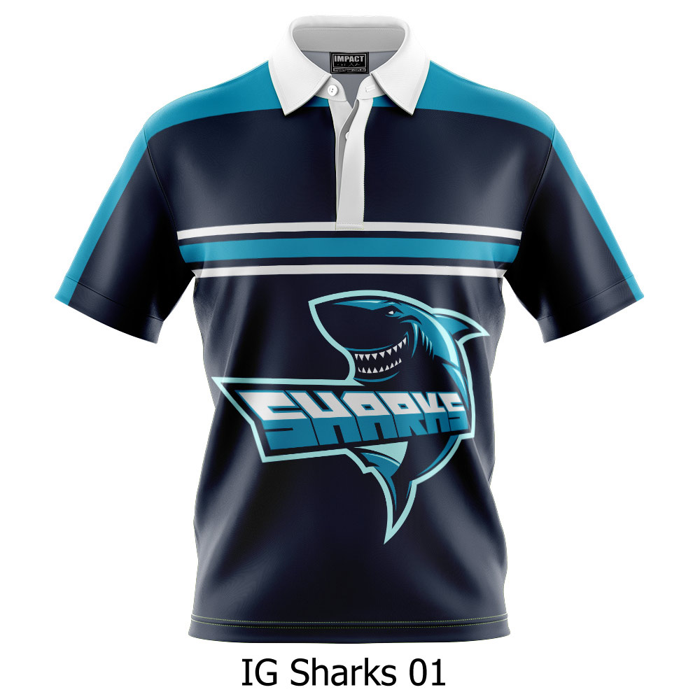 Sharks Custom made Shirt design Sublimated Australia