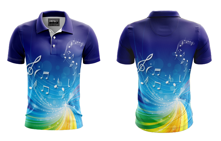 FP 150A Music sUBLIMATED Polo shirt custom made Cool Dry