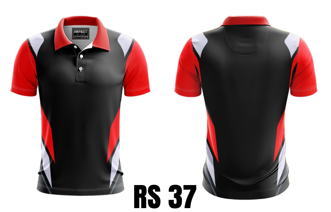 RS 37 Black Red Grey Design Sublimated Add your logos Australia