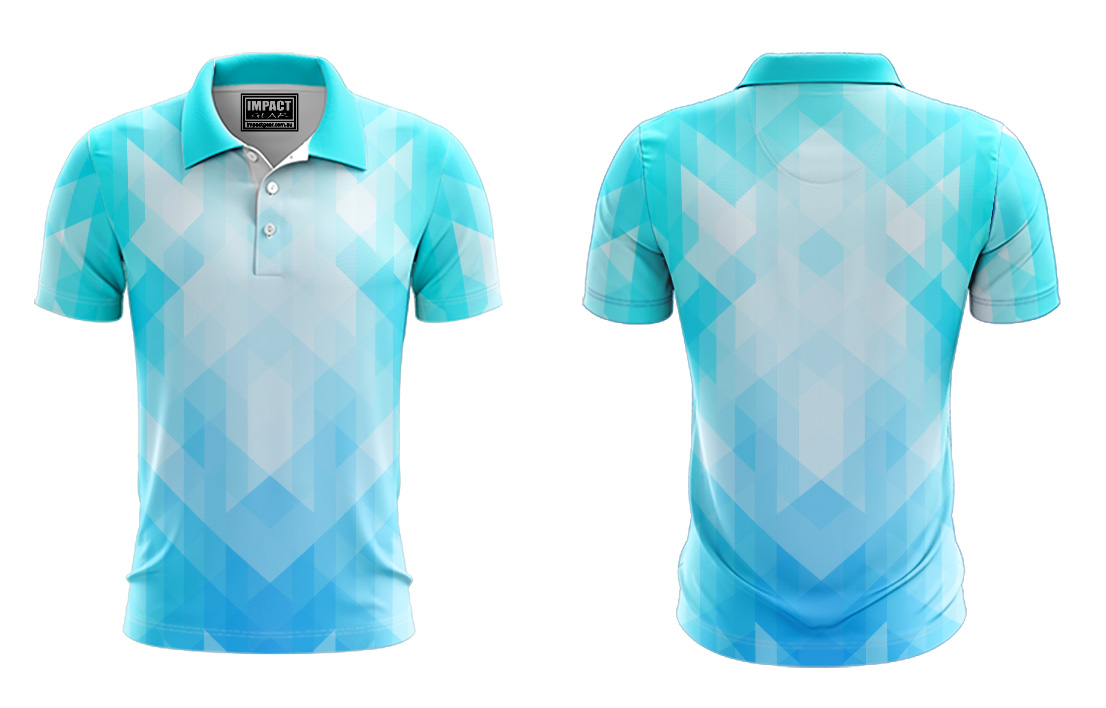 FP 157A  Sublimated Polo sdesign Blue White
