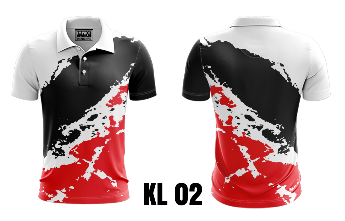 KL 02 White Red Black Sublimated Shirt custom made.