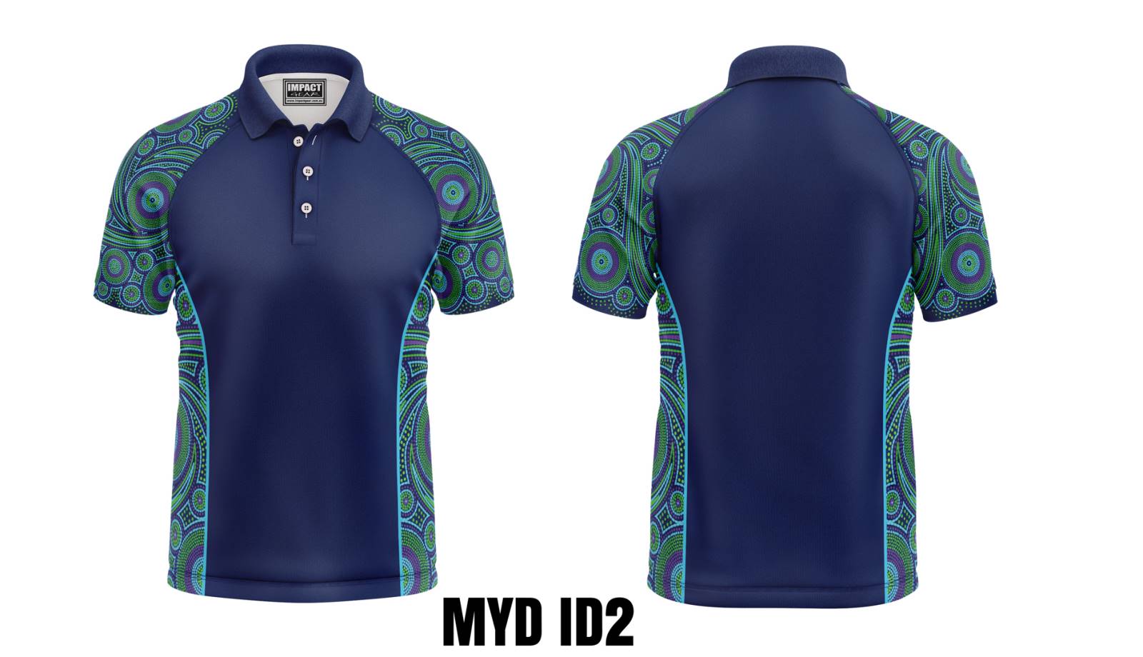 MYD ID2  Custom made Fully Dye Sublimated Polo shirt Design 