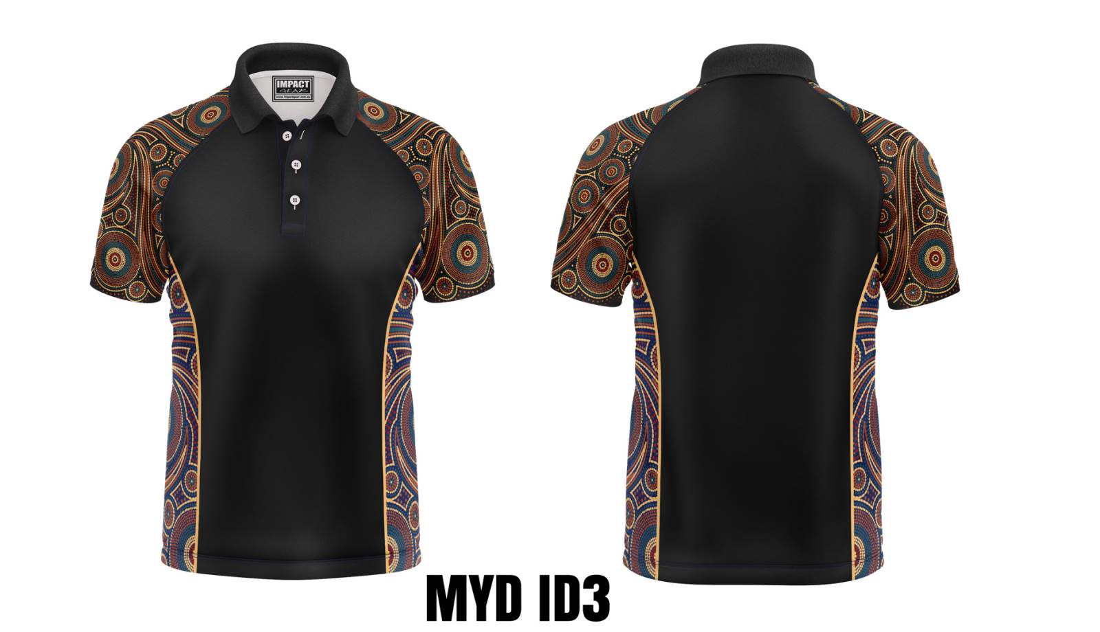 MYD ID3 Earth Colours Dream time Custom made Sublimated Shirts , Australia