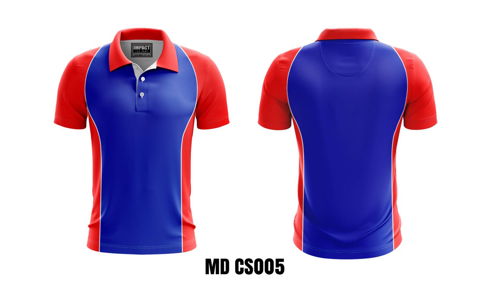 MD CS005 Royal/ Red / White Sublimated Custom made Fully Dye Sublimated Polo shirt, Aust, Impactgear