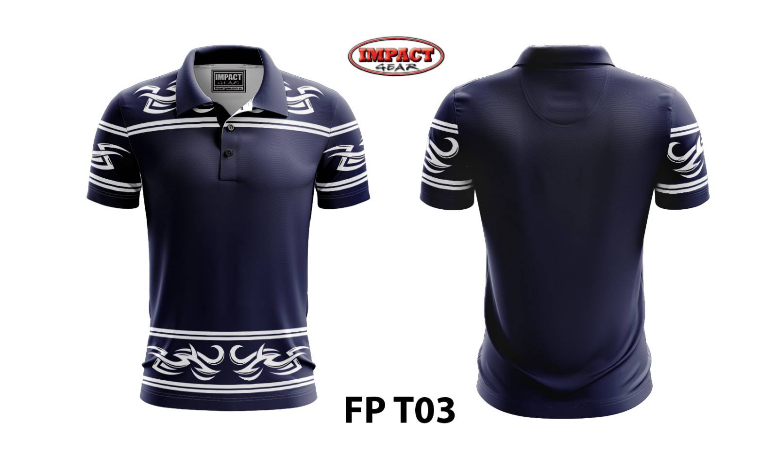 FP T03 Navy White Sublimated Shirt