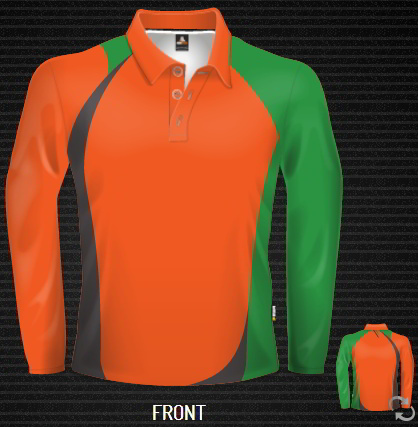 Arrow Dye Sublimated Lon Sleeve Polo shirts 