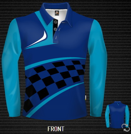 Moto Grid LS Dye Sublimated Long Sleeve Polo shirts