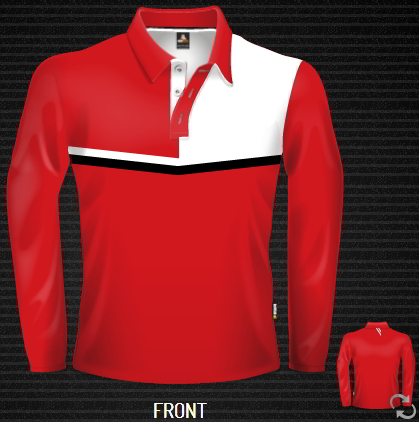 Dye Sublimated Long Sleeve Polo shirts