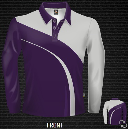 DS SWeeper Dye Sublimated Long Sleeve Polo shirts
