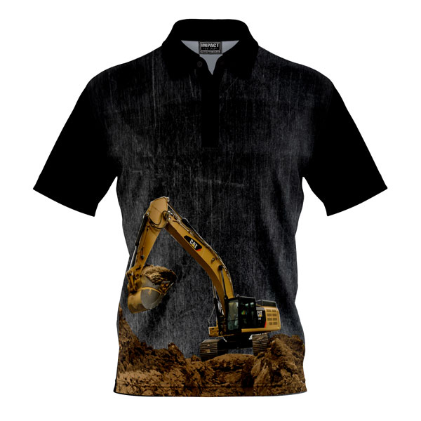 IG050 Excavator Metal Fully Sublimated Polo shirt