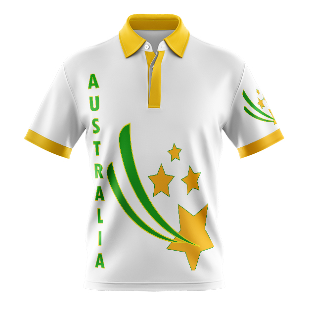 Dye Sublimated Australian Polo shirt White, Cool, Quick Dry And Lightweight. .Custom made 100% Cool Dry Polyester Micro Mesh Fabric breathable.  