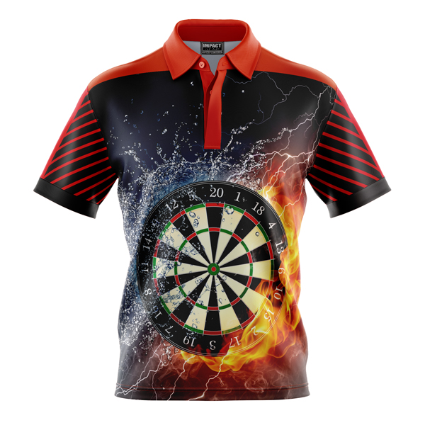 Sublimated Polo shirt, Darts design, Custom made Cool Dry