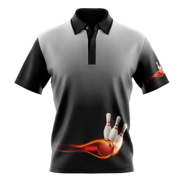 Sublimated Polo shirts Ten Pin Bowling,  Cool, Quick Dry And Lightweight. .  100% Cool Dry Polyester Micro Mesh Fabric.  160GSM
