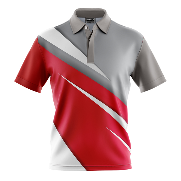 Sublimated Polo Shirt, Red, White, Grey, Custom made, Quick Dry
