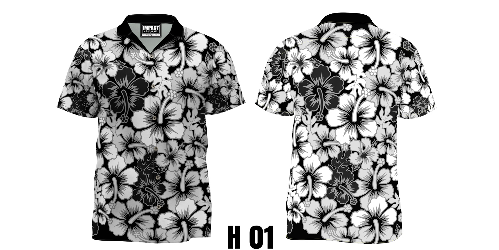 H 01 Hawaiian Dress Shirt Custom made add your logo, 