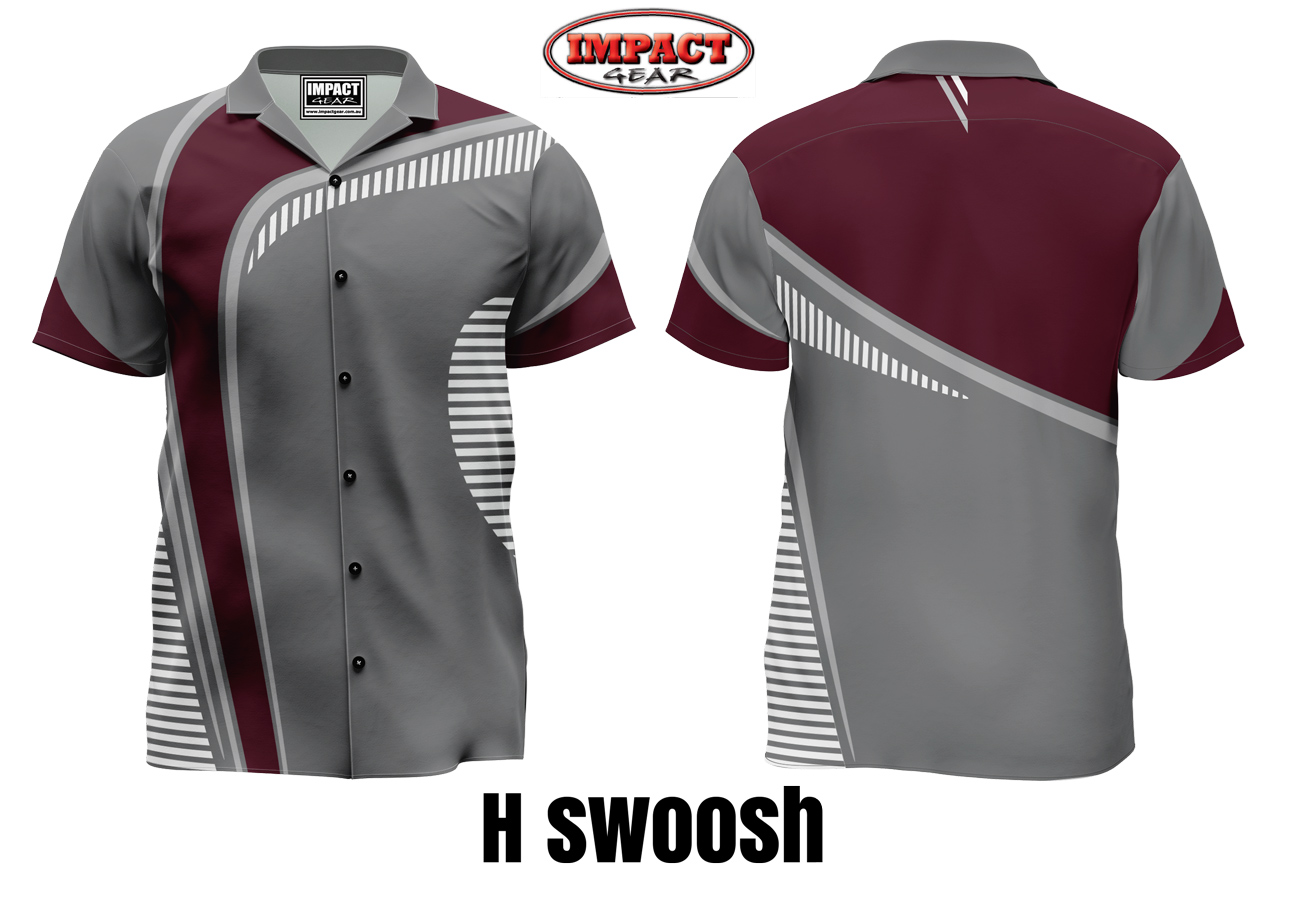 H Swoosh Design Bowls Shirt, Racing Shirt Custom made, Club Shirt