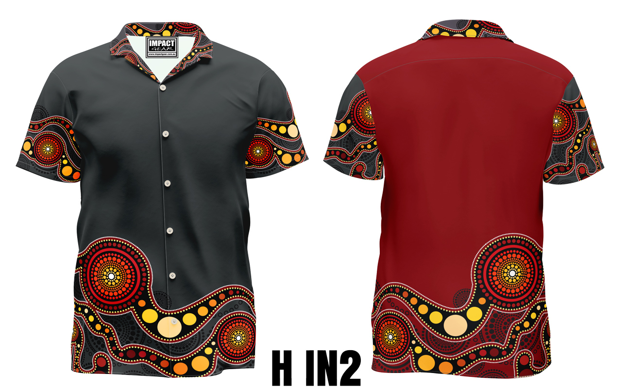 H IN2 Dreamtime Custom made dress shirt , Fully Dye Sublimated.
