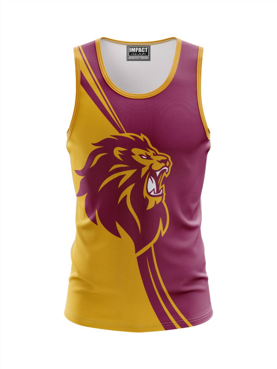Lions Maroon Gold Fully Dye Sublimated Custom made