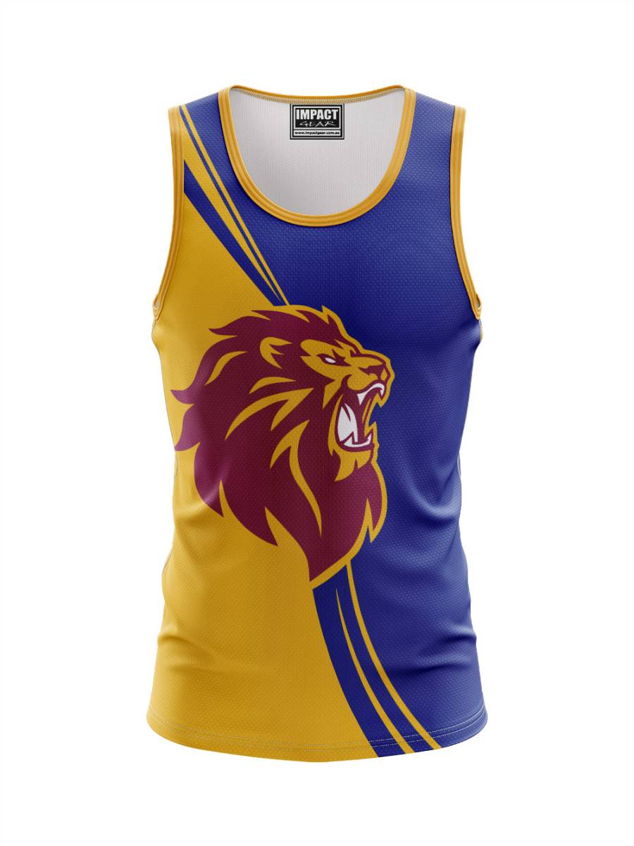 Sublimated Lions singlet design, custom made,