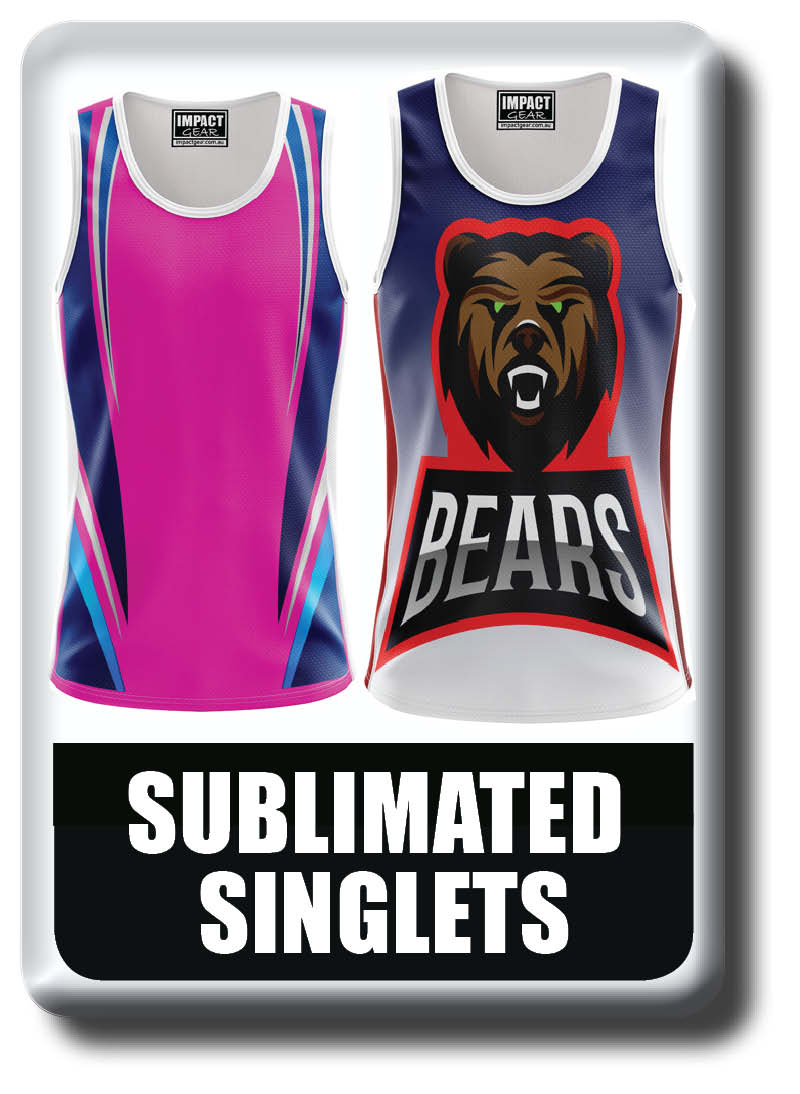 Custom made, Fully Printed, Dye Sublimated Singlets